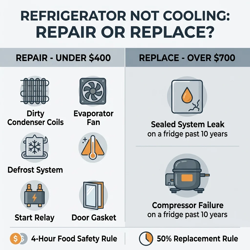 Refrigerator_not_cooling_repair or replace